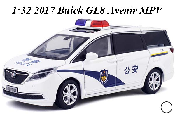 1:32 Scale Police 2017 Buick GL8 Avenir MPV Diecast Toy