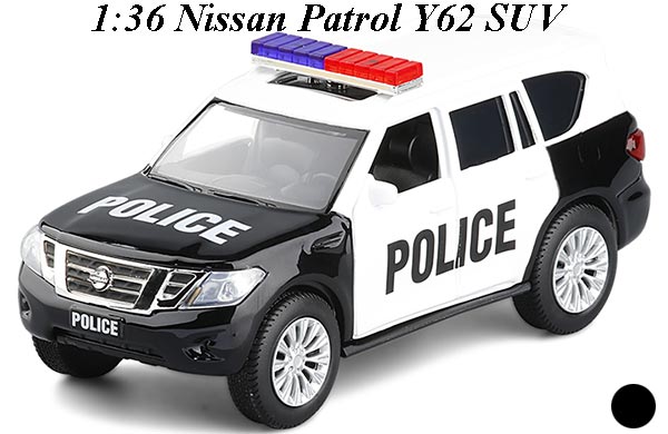 1:36 Scale Police Nissan Patrol Y62 SUV Diecast Toy