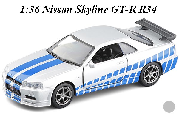 1:36 Scale Nissan Skyline GT-R R34 Diecast Toy