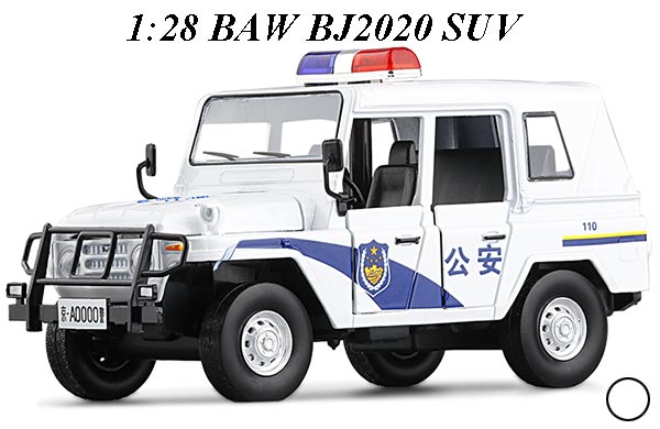 1:28 Scale Police BAW BJ2020 SUV Diecast Toy