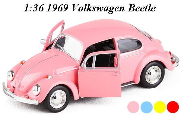 1:36 Scale 1969 Volkswagen Beetle Diecast Car Toy