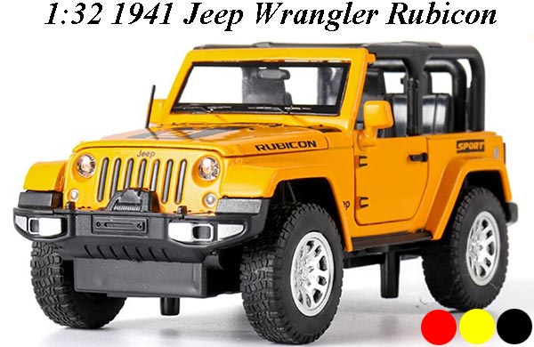 1:32 Scale 1941 Jeep Wrangler Rubicon Diecast Car Toy