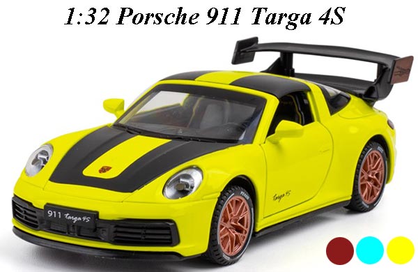 1:32 Scale Porsche 911 Targa 4S Diecast Car Toy