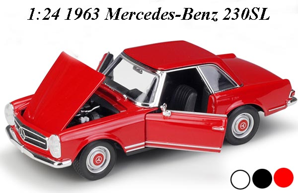 1:24 Scale 1963 Mercedes-Benz 230SL Diecast Car Model