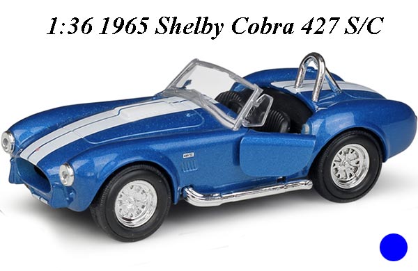 1:36 Scale 1965 Shelby Cobra 427 S/C Diecast Car Toy