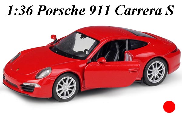 1:36 Scale Porsche 911 Carrera S Diecast Car Toy