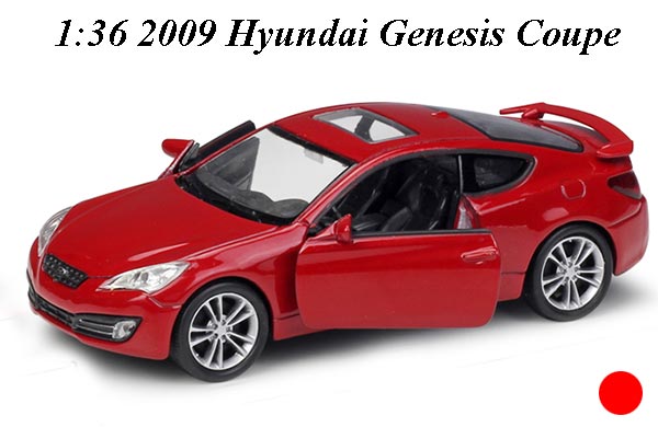 1:36 Scale 2009 Hyundai Genesis Coupe Diecast Car Toy