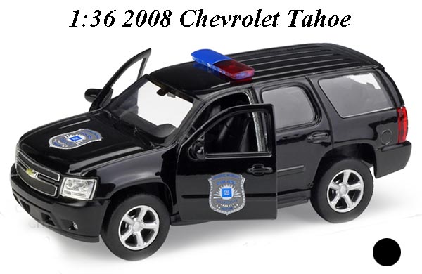 1:36 Scale Police 2008 Chevrolet Tahoe SUV Diecast Toy