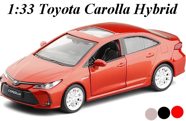 1:33 Scale Toyota Corolla Hybrid Diecast Car Toy