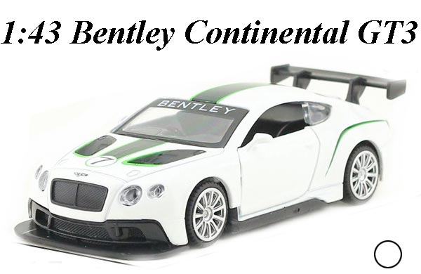 1:43 Scale Bentley Continental GT3 Diecast Car Toy