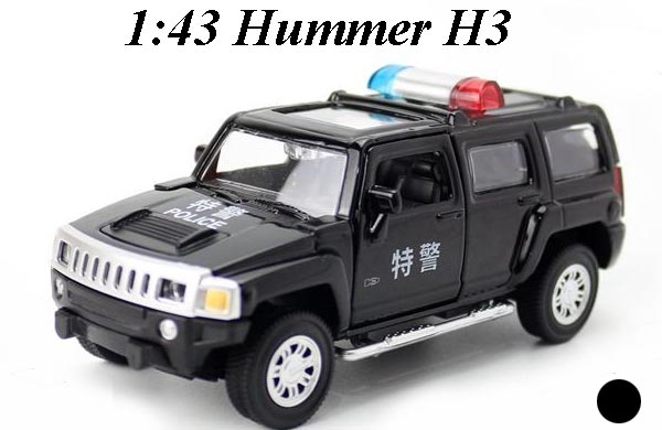 1:43 Scale Police Hummer H3 SUV Diecast Toy