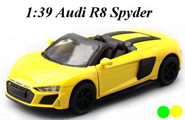 1:39 Scale Audi R8 Spyder Diecast Car Toy